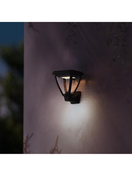 Philips Vapora Solar Power Outdoor Wall Light, Black - view 2, Black