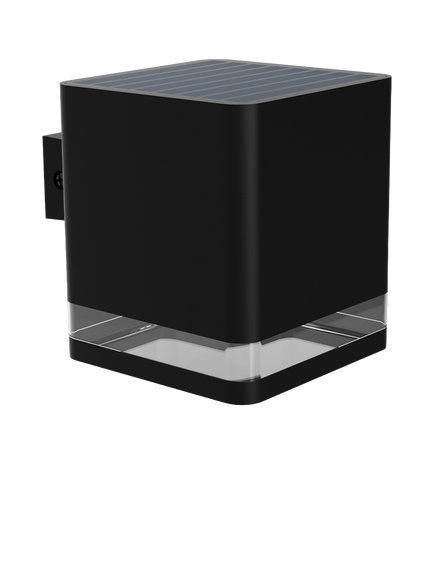 Philips Virona Solar Power LED Outdoor Wall Light, Black, Black