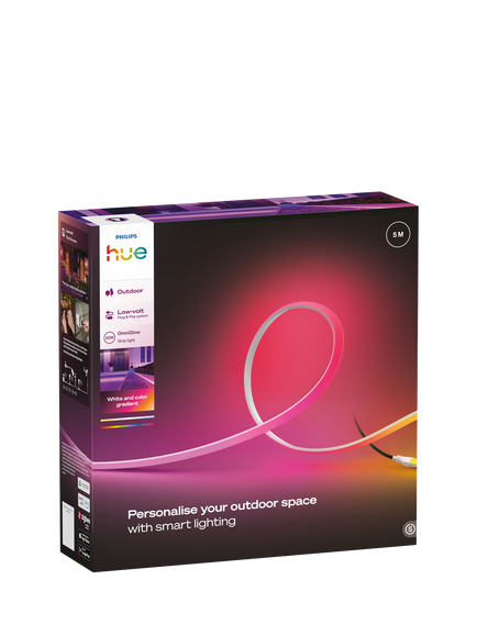 Philips Hue OmniGlow Smart White & Colour Gradient Outdoor Strip Light, 5m - view 2, Multi