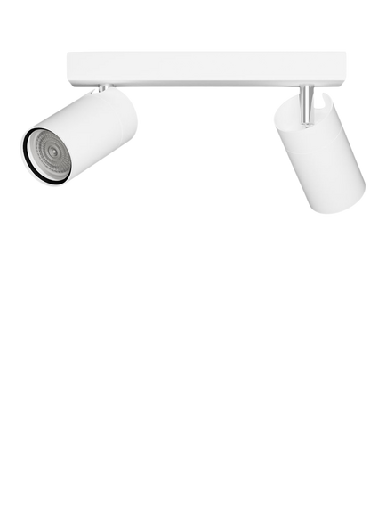 Philips Idris Adjustable Bathroom 2 Spotlight Ceiling/Wall Bar, White, White White