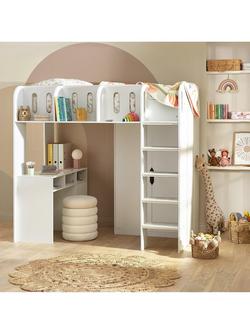 Julian Bowen Vision High Sleeper Bed, White, White