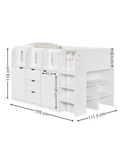 Julian Bowen Vision Mid Sleeper Bed, White - view 2, White