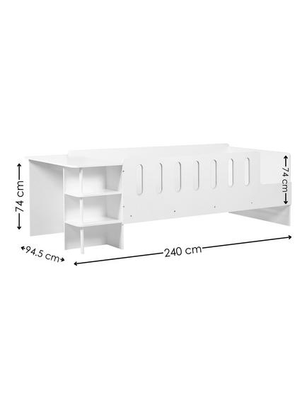 Julian Bowen Vision Low Sleeper Bed, White - view 2, White