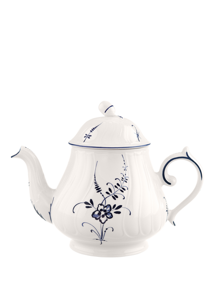 Villeroy & Boch Old Luxembourg Porcelain Teapot, 1.13L, Blue/White, Multi