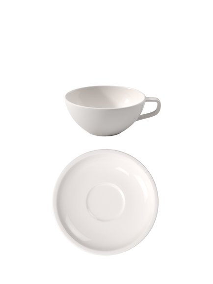 Villeroy & Boch Artesano Porcelain Cup & Saucer, 120ml, White, White