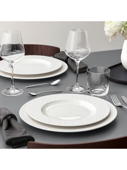 Villeroy & Boch Manufacture Ice Porcelain Dinner Plate, Set of 2, 23.5cm, White - view 2, White