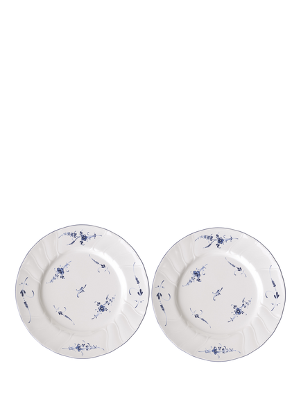 Villeroy & Boch Old Luxembourg Porcelain Dinner Plate, Set of 2, 29.5cm, White/Blue, Multi