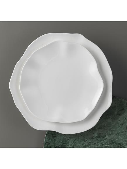 Villeroy & Boch Pura Bone Porcelain Salad Plate, Set of 2, 15.5cm, White - view 2, White