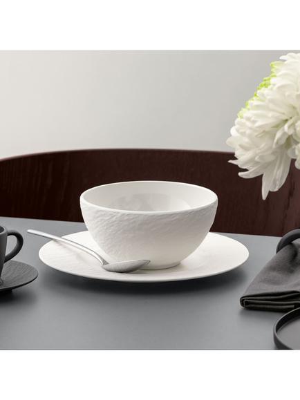Villeroy & Boch Manufacture Ice Porcelain Cereal Bowl, Set of 2, 15cm, White - view 2, White