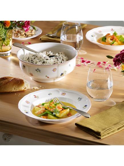 Villeroy & Boch Petite Fleur Porcelain Pasta Bowl, Set of 2, 25cm, Multi - view 2, Multi