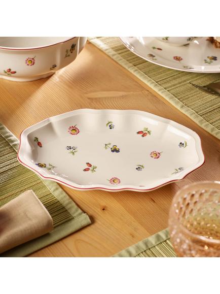 Villeroy & Boch Petite Fleur Porcelain Oval Platter, 22.8cm, Multi - view 2, Multi
