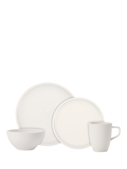 Villeroy & Boch Artesano Porcelain Dinnerware Starter Set, 8 Piece, White, White