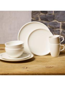 Villeroy & Boch Artesano Porcelain Dinnerware Starter Set, 8 Piece, White - view 2, White