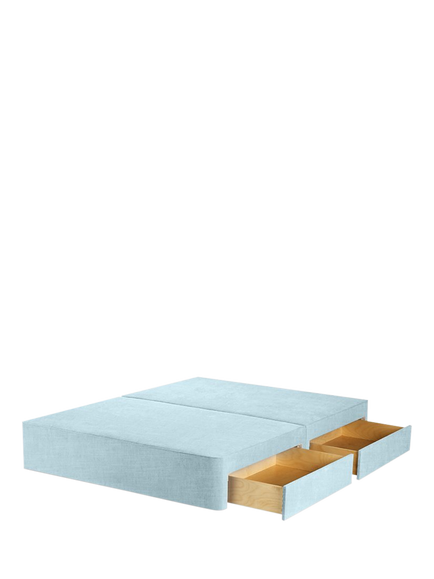 John Lewis OUTLET Pocket Sprung 4 Drawer Storage Divan Base, King Size, Relaxed Linen Duck Egg