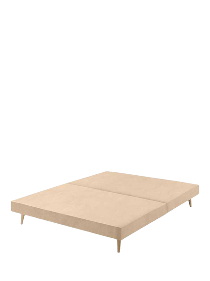 John Lewis OUTLET Padded Slim Upholstered Divan Base, King Size, Deep Velvet Biscuit