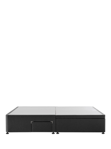 Silentnight OUTLET 2 Drawer Continental Half Ottoman Divan Base Storage Bed, King Size, Ebony, Ebony