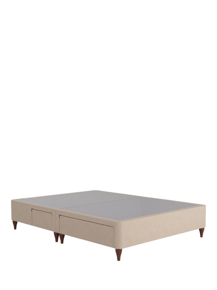 Sealy OUTLET Posturepedic Exquisite 2 + 2 Drawer Divan Base, Rich Oak Legs, Super King Size, Almond, Almond