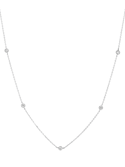 Dinny Hall 9ct White Gold Diamond Chain Necklace, White Gold