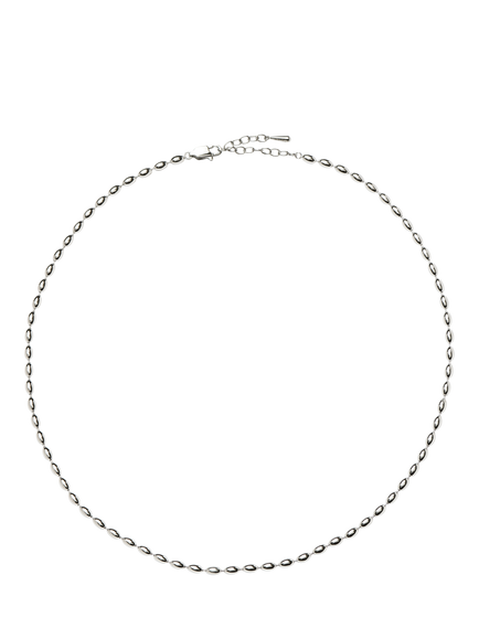 Missoma Molten Olive Chain Necklace, Silver