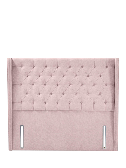 John Lewis OUTLET Harlow Full Depth Headboard, King Size, Deep Velvet Opulence Heather, Deep Velvet Opulence Heather