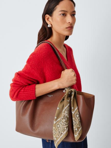 Weekend MaxMara Elodia Paisley Square Silk Scarf, Tobacco, Tobacco