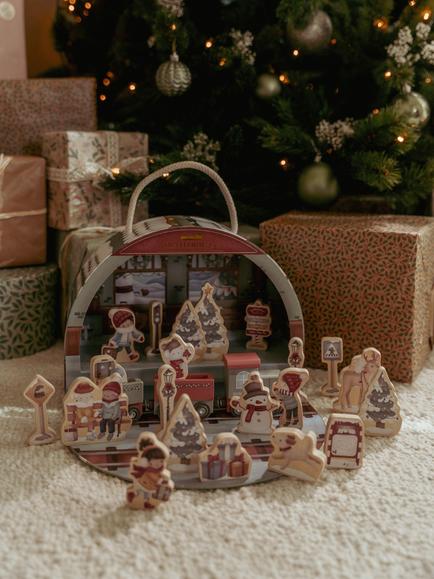 Little Dutch Chstimas Train Station Advent Calendar - view 2, Multi