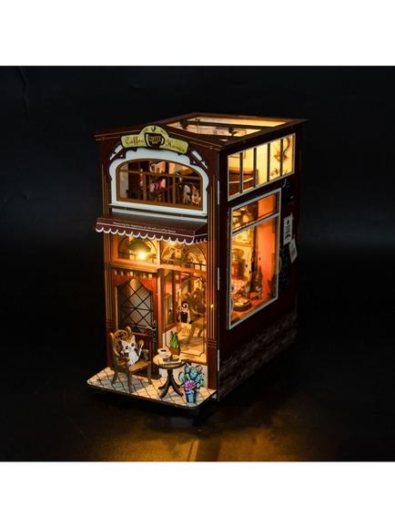 Figured'Art Coffee Shop Wooden Book Nook Craft Kit - view 2, Multi