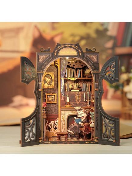 Figured'Art Count Cat's Study Wooden Book Nook Craft Kit - view 2, Multi