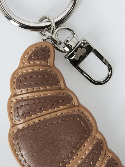 Weekend MaxMara Fantino Croissant Keyring, Brown - view 2, Brown