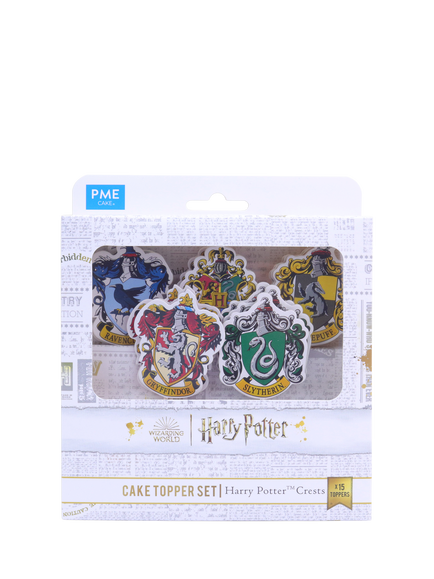 PME Harry Potter Hogwarts House Crests Cake Toppers, Pack of 15, Multicolour