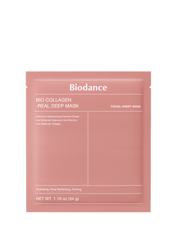 Biodance Bio‑Collagen Real Deep Facial Sheet Mask, x 4, Clear