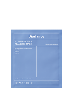 Biodance Hydro Cera‑Nol Real Deep Facial Sheet Mask, x 4, Clear