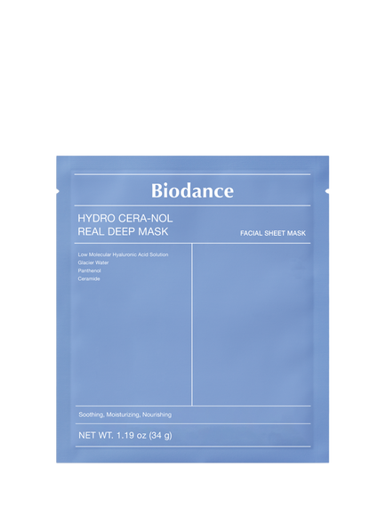 Biodance Hydro Cera‑Nol Real Deep Facial Sheet Mask, x 4, Clear
