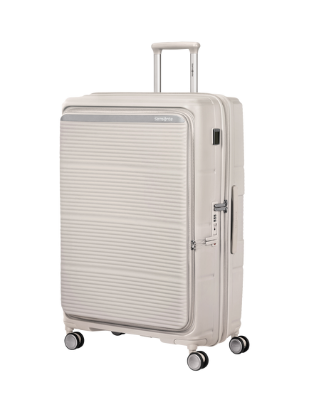 Samsonite Paralux 81cm Expandable 4-Wheel Suitcase, 126/139L, Stone Grey
