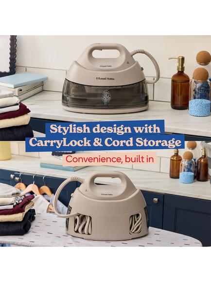 Russell Hobbs Fabric Luxe Steam Generator Iron, Baked Stone - view 2, Baked Stone