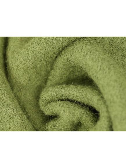 Montreux Fabrics Boiled Wool Plain Fabric, Green - view 2, Green