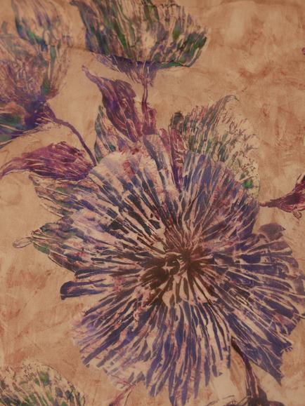 Montreux Fabrics Floral Chiffon Fabric, Purple - view 2, Purple