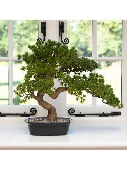 Floralsilk Artificial Bonsai Tree in Ceramic Pot, H44cm - view 2, Green