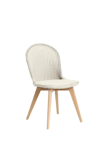 John Lewis OUTLET Easdale Lloyd Loom Dining Side Chair, Pure White, White
