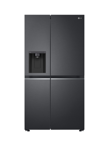 LG OUTLET GSLV71MCTD Freestanding 60/40 American Fridge Freezer, Like New, Matte Black, Matte Black