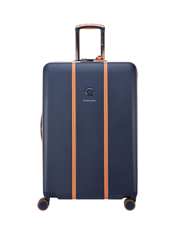 DELSEY Paris x Roland-Garros Cadence 76cm Expandable 4-Wheel Suitcase, 102L, Navy Blue, Navy Blue