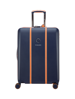 DELSEY Paris x Roland-Garros Cadence 66cm Expandable 4-Wheel Suitcase, 70L, Navy Blue, Navy Blue