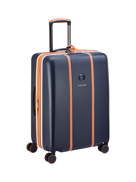 DELSEY Paris x Roland-Garros Cadence 66cm Expandable 4-Wheel Suitcase, 70L, Navy Blue - view 2, Navy Blue