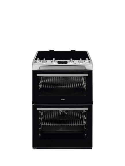 AEG OUTLET CIX6540ACM Freestanding Induction Hob Electric Cooker, Like New, Stainless Steel, Stainless Steel