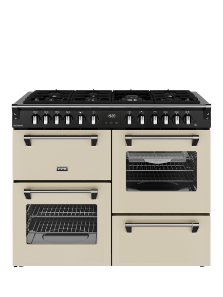 Stoves OUTLET Richmond 110cm Dual Fuel Gas Hob Range Cooker, Like New, Cream, Cream