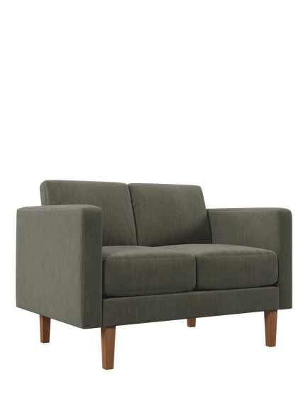 John Lewis OUTLET Eavis Small 2 Seater Sofa, Light Leg, Like New, Scandi Textured Green, Scandi Textured Green