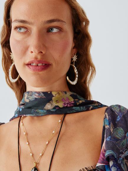 John Lewis x RIXO Julien Archive Floral Print Scarf, Multi, Multi Multi