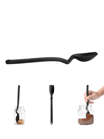 Dreamfarm Mini Supoon Sit Up Scraping Spoon, Black - view 2, Black