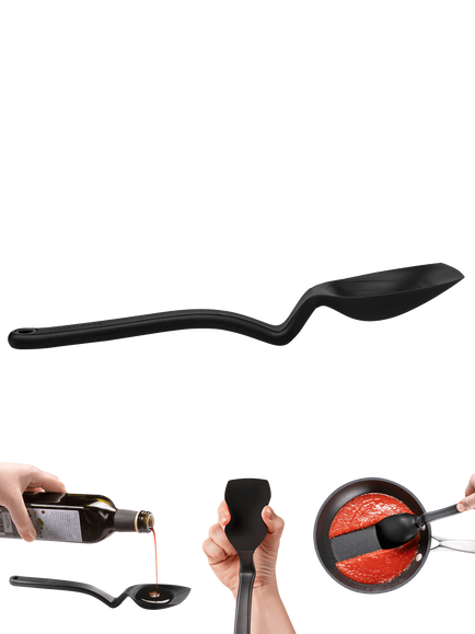 Dreamfarm Supoon Sit Up Scraping Spoon, Black - view 2, Black