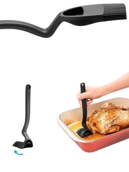 Dreamfarm Brizzle Scoop, Baste & Drizzle Brush, Black - view 2, Black